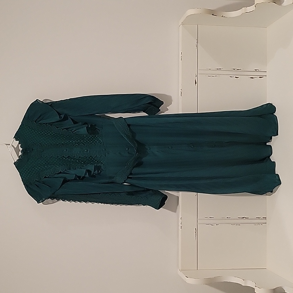 Champagne & Strawberries Green Dress